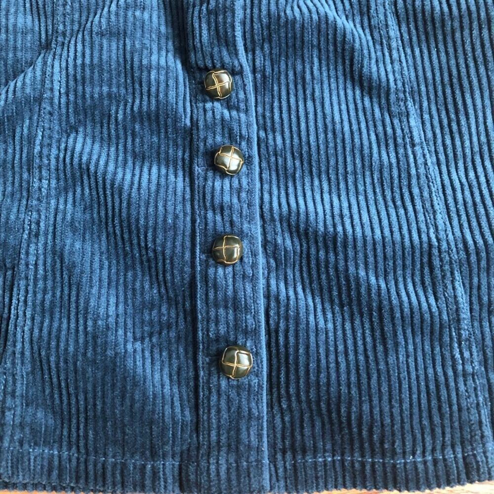 Gymboree Blue Corduroy A-Line Button Closure Pockets Skirt Girl’s Size 10 NWT - Picture 4 of 8